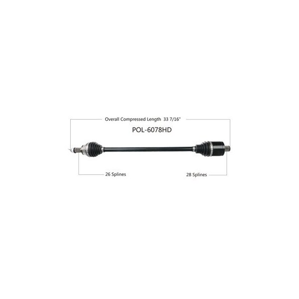 Wide Open Heavy Duty CV Axle for POL HD FRONT L/R RZR XP/XP4 TURBO 18-19 POL-6078HD - main